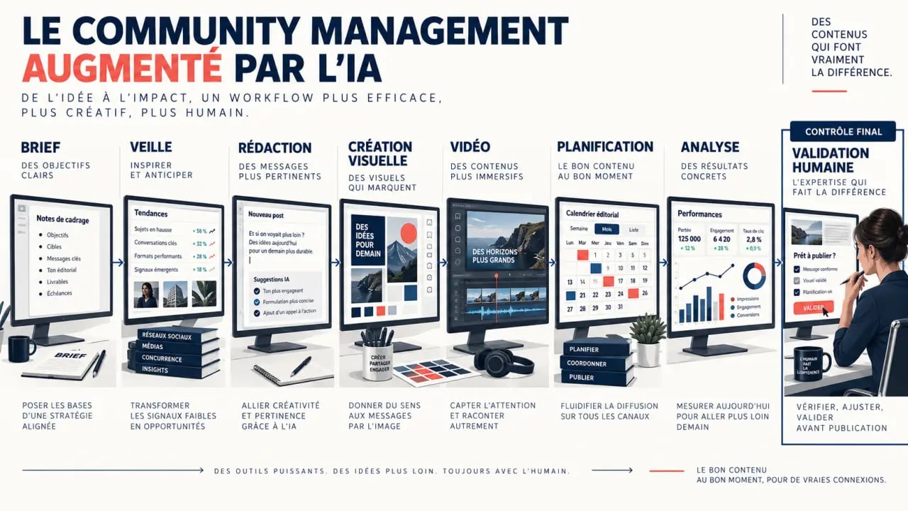 Outil ia cm : workflow de community management assisté par intelligence artificielle