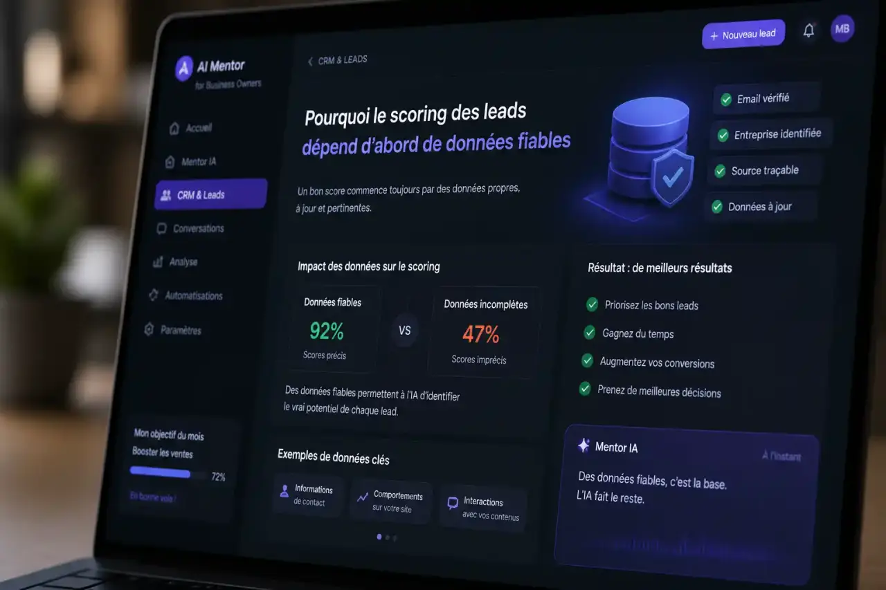 CRM IA : pourquoi le scoring des leads dépend d’abord de données fiables