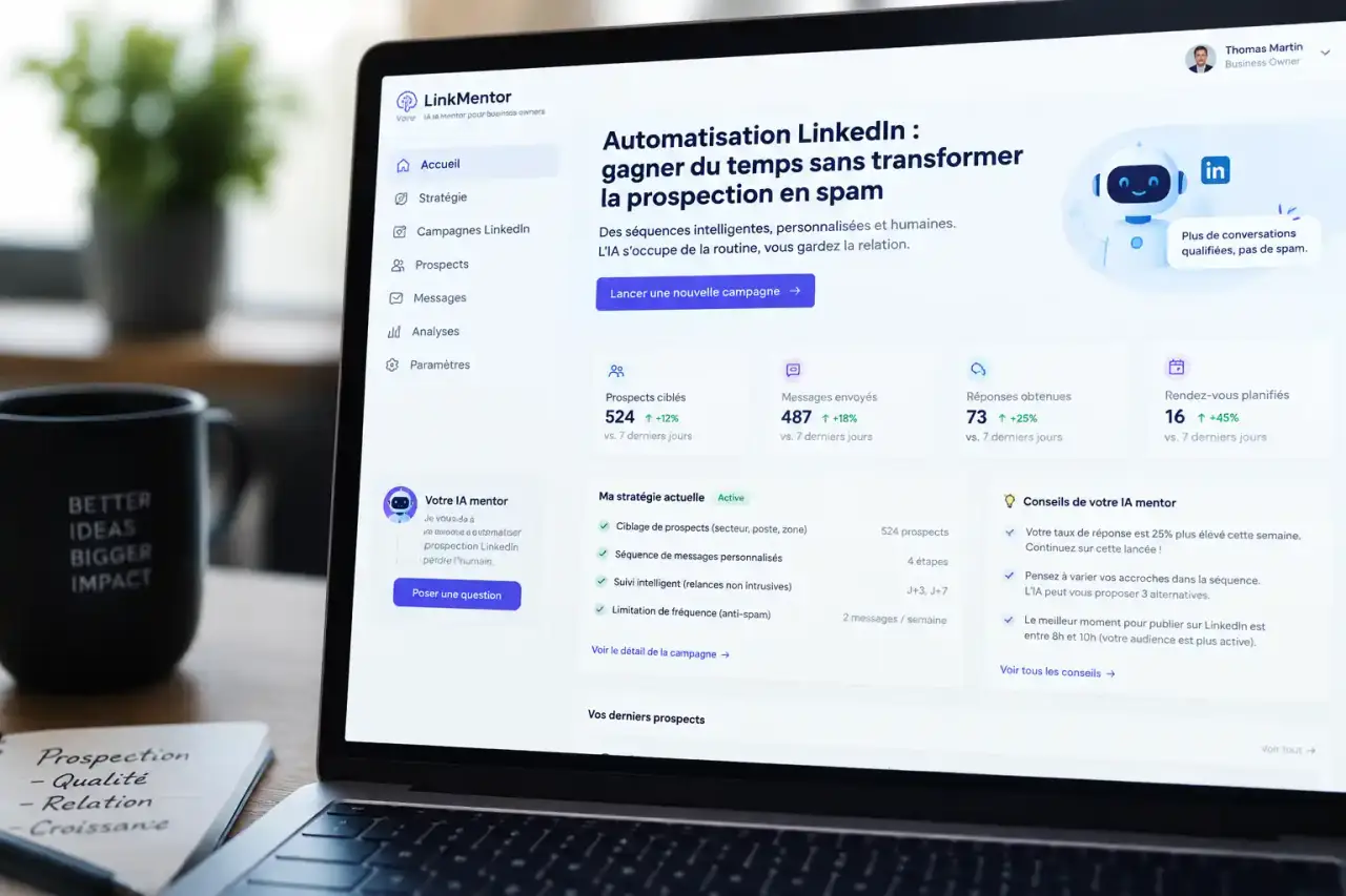 Automatisation LinkedIn : gagner du temps sans transformer la prospection en spam