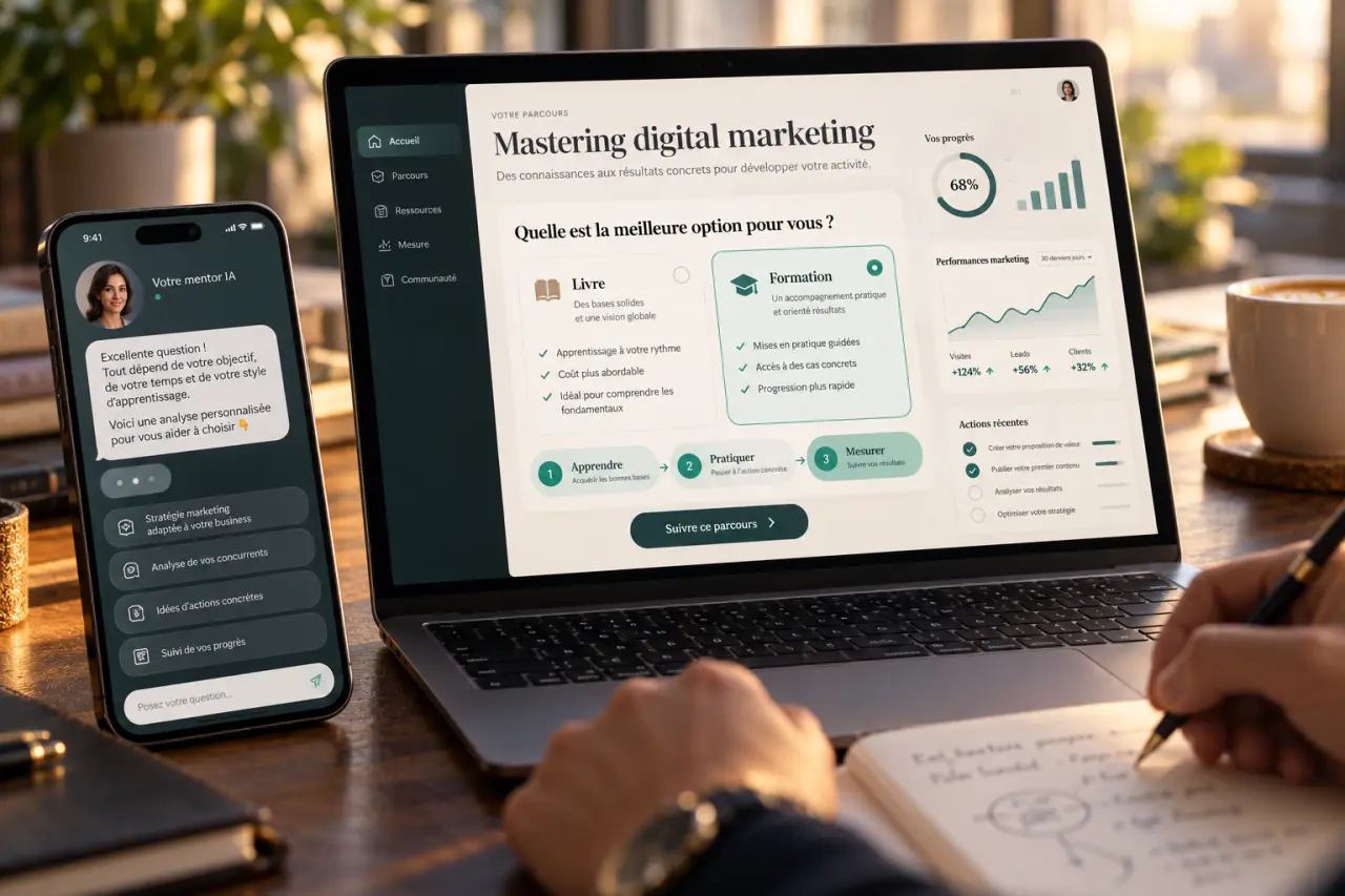 Mastering digital marketing : livre ou formation, choisir pour savoir pratiquer
