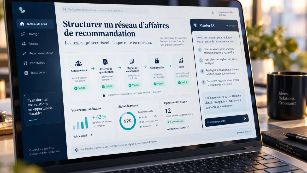 Structurer un réseau d’affaires de recommandation : les règles qui sécurisent chaque mise en relation