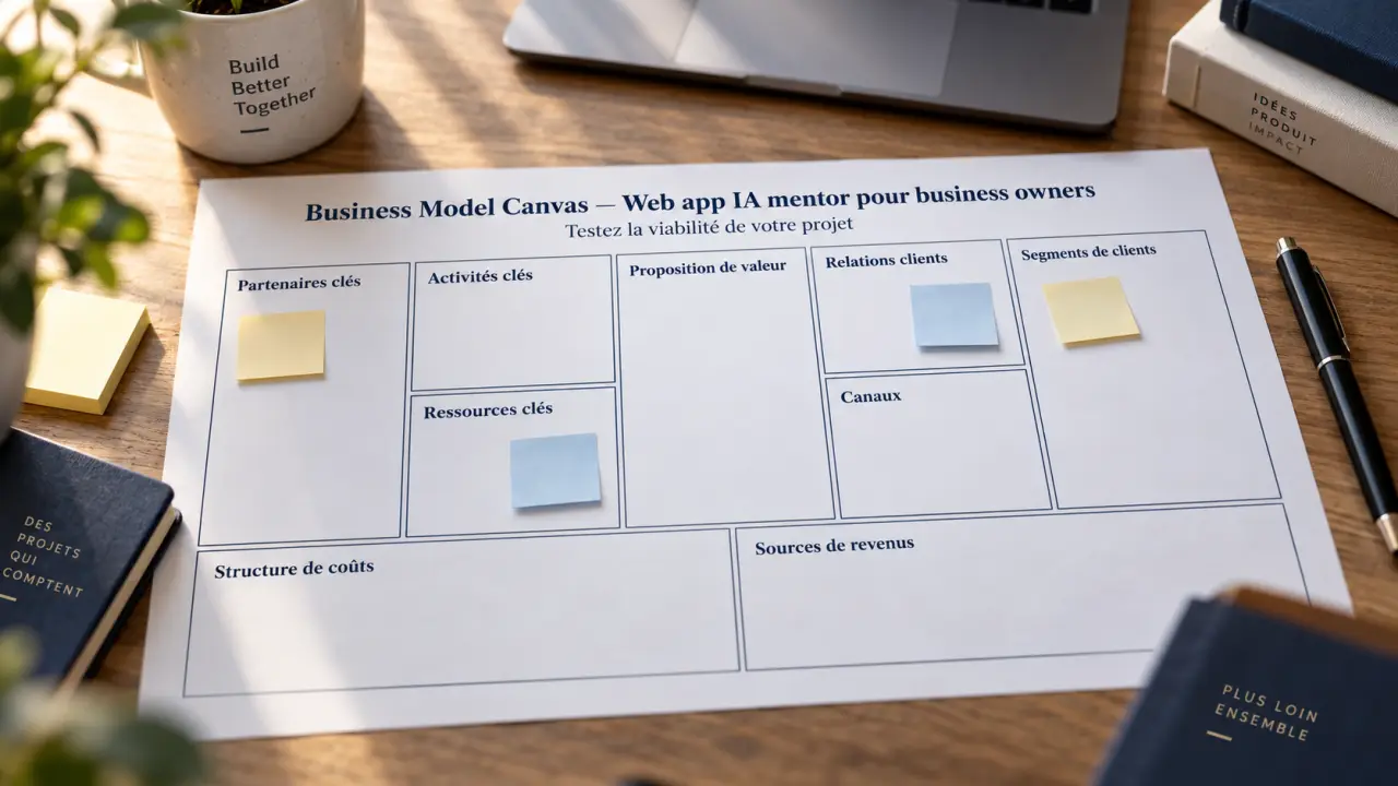 Business Model Canvas à remplir : 9 cases pour tester la viabilité de votre projet
