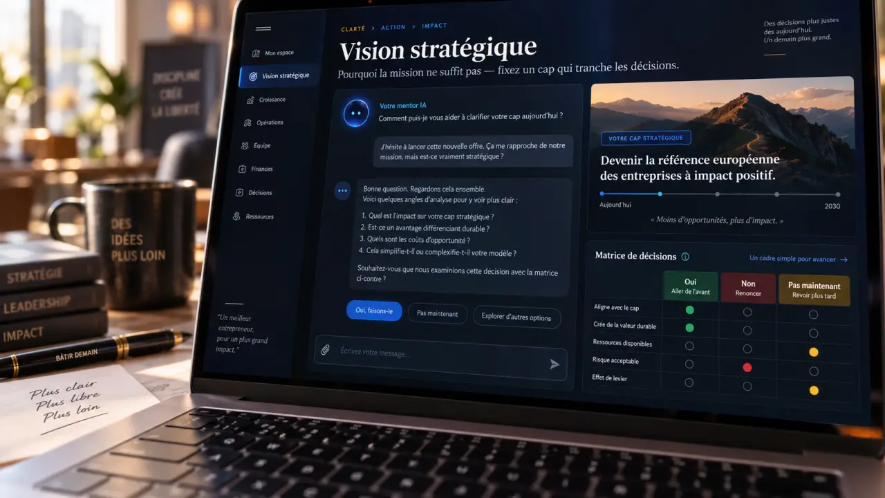 Vision stratégique : pourquoi la mission ne suffit pas et comment fixer un cap qui tranche les décisions