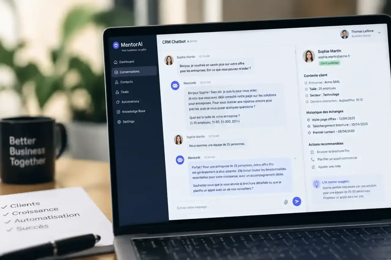 Un chatbot pour CRM automatise les échanges sans perdre le contexte client