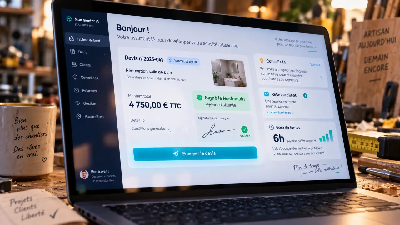 Devis artisan automatisé : signer le lendemain au lieu d'attendre une semaine